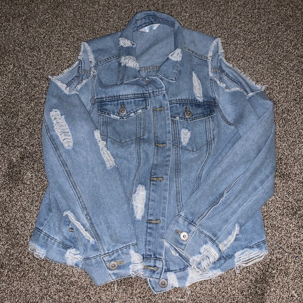 Highway cut out jean jacket